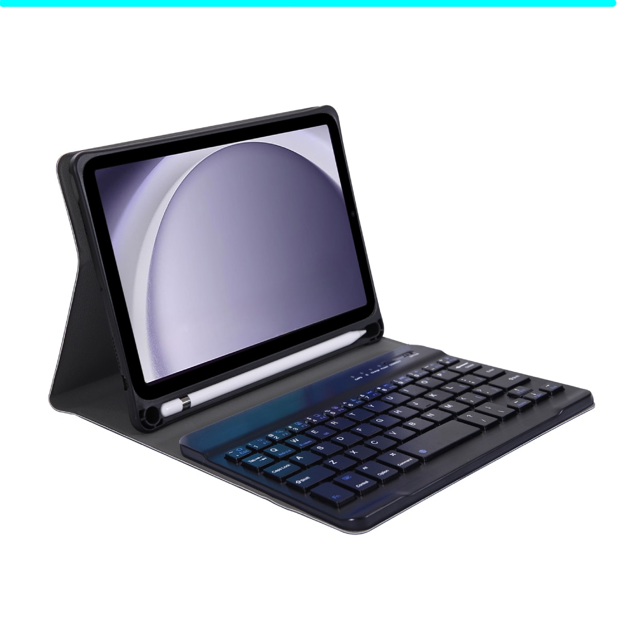 Husa cu tastatura pentru Samsung Galaxy Tab A9 SM-X110/SM-X115 8.7 inch si tastatura Bluetooth wireless, suport de pix, Functie de somn / trezire, incizie precisa, suprafata din piele PU, rezistenta la soc si cadere, suport multi unghi, 8.7inch, Mov