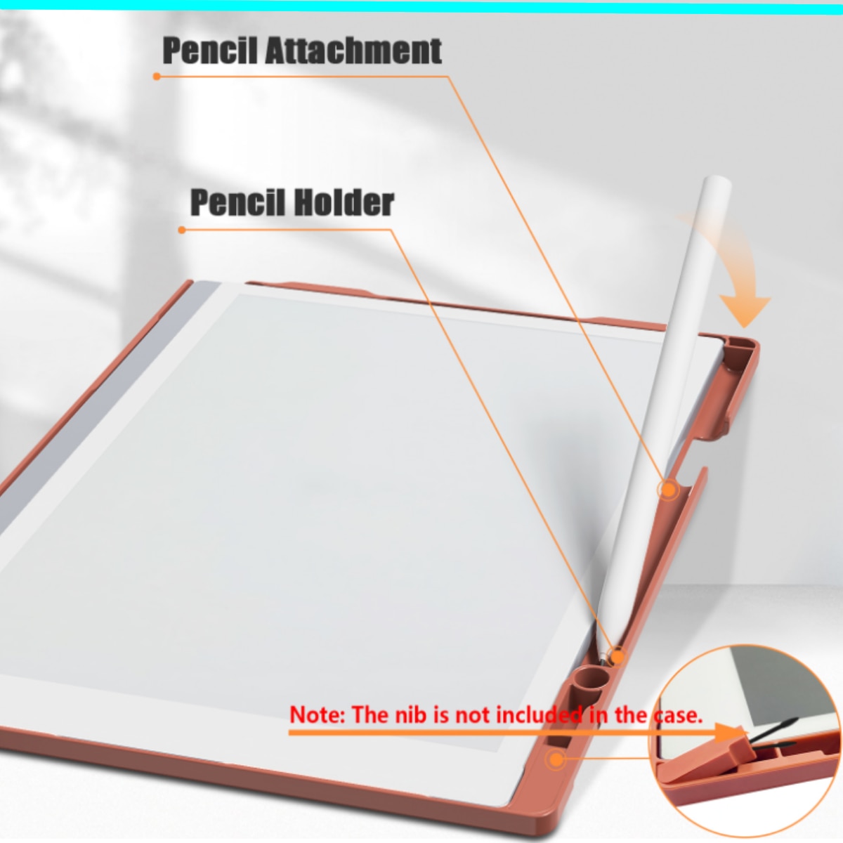 Husa compatibila pentru reMarkable 2 2020 10.3 inch, inchidere magnetica, permite rotatie completa 360°, coperta waterproof, Material PU, rezistent la zgarieturi, clip creion incorporat, complet infasurat, maro, 10.3 inch