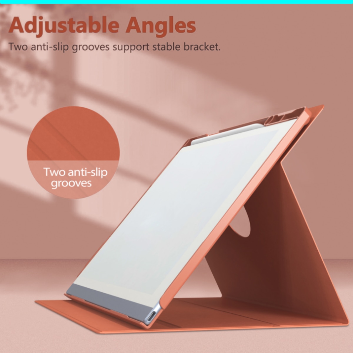 Husa compatibila pentru reMarkable 2 2020 10.3 inch, inchidere magnetica, permite rotatie completa 360°, coperta waterproof, Material PU, rezistent la zgarieturi, clip creion incorporat, complet infasurat, maro, 10.3 inch