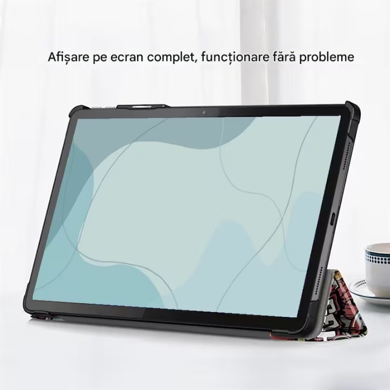 Husa Tableta din piele PU pentru Huawei MatePad SE 10.4, Protectie Completa 360°, Interior Catifea, Display Protejat, Colturi Anti-Soc, Triple suport, taiere precisa, functia de trezire de somn, usor si durabil, anti-cutremur, Grafitti