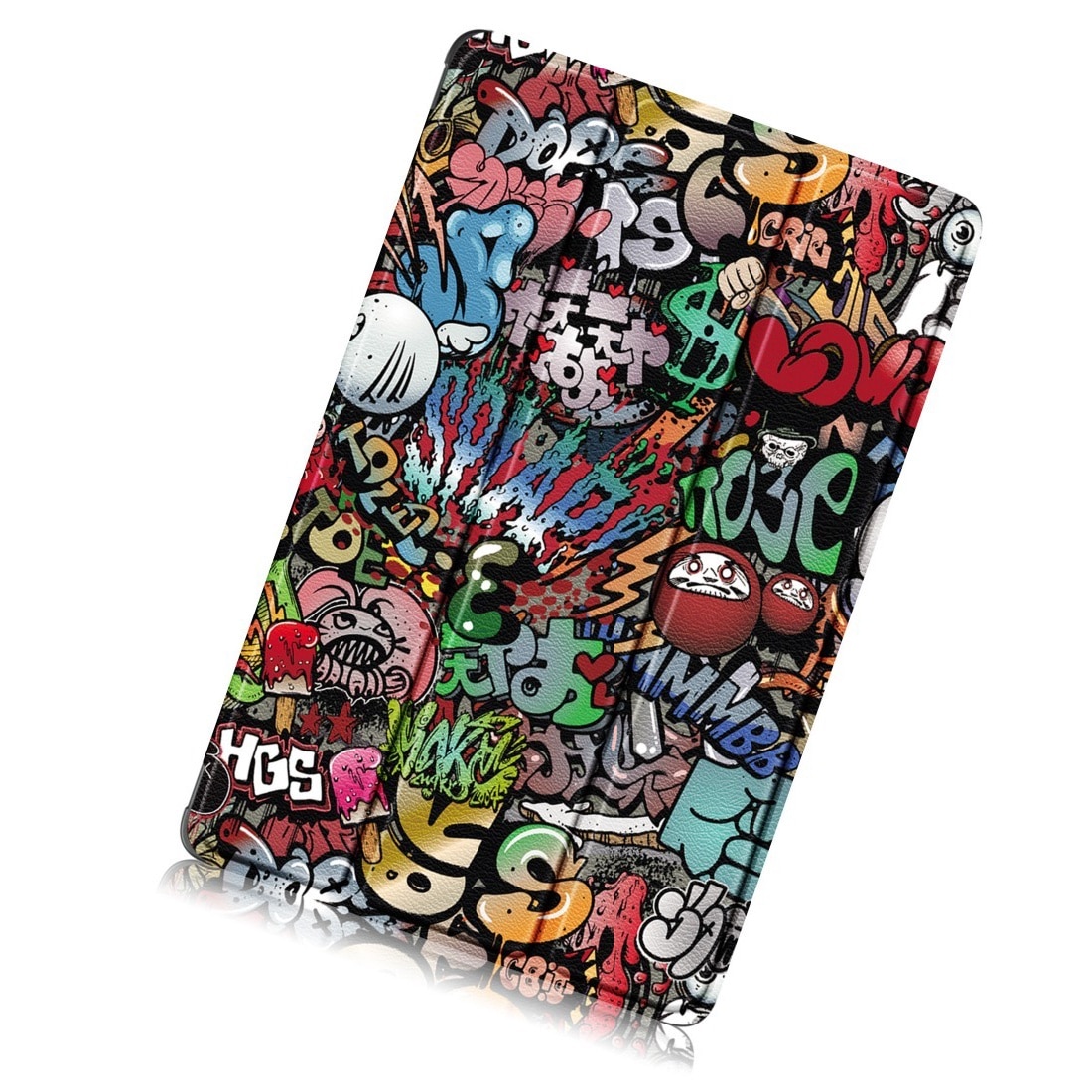 Husa Tableta din piele PU pentru Huawei MatePad SE 10.4, Protectie Completa 360°, Interior Catifea, Display Protejat, Colturi Anti-Soc, Triple suport, taiere precisa, functia de trezire de somn, usor si durabil, anti-cutremur, Grafitti