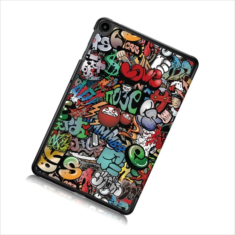 Husa Tableta din piele PU pentru Huawei MatePad SE 10.4, Protectie Completa 360°, Interior Catifea, Display Protejat, Colturi Anti-Soc, Triple suport, taiere precisa, functia de trezire de somn, usor si durabil, anti-cutremur, Grafitti