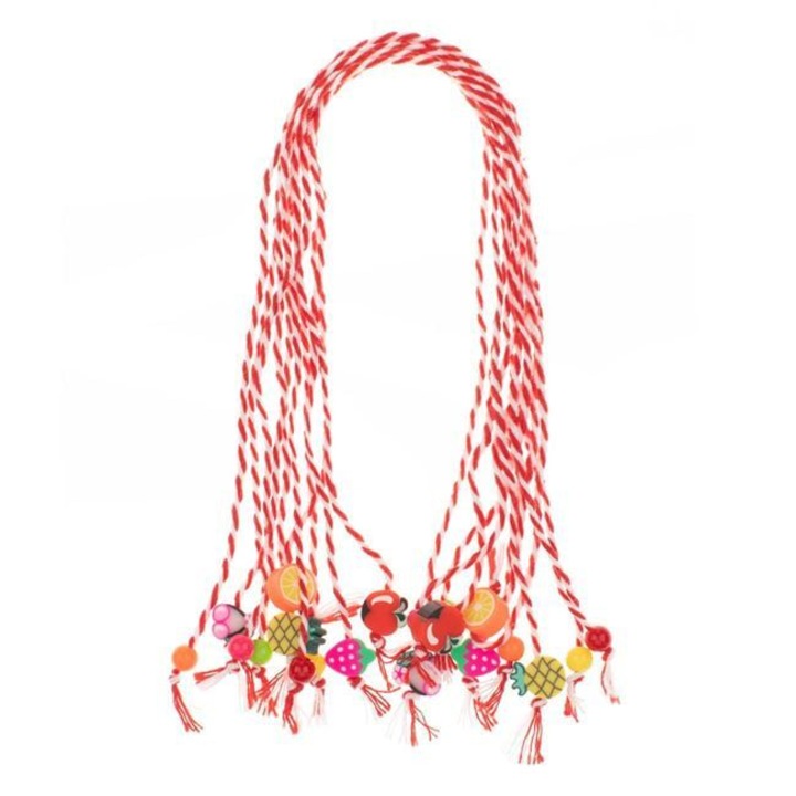 Bratari Martisor cu Margele Colorate Fimo Fructe - 10 buc