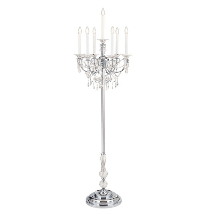 Lampadar KATHARINA, 7 lumini alama solida cromata, cristale Swarovski, 176cm E14 7x40W ORION