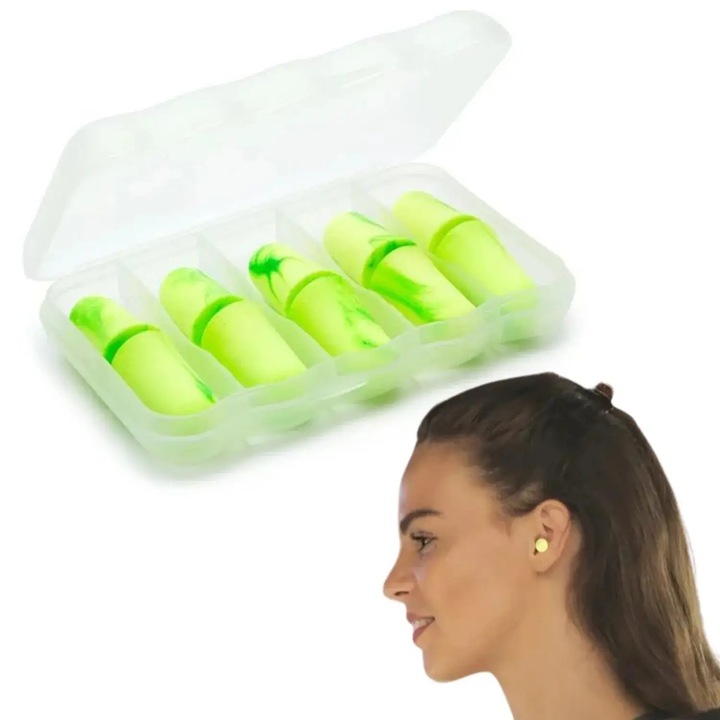 Set de 5 perechi de dopuri de urechi anatomice universale Stoppers