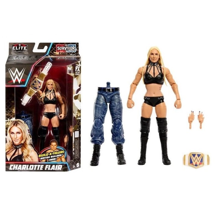 Екшън фигурка Charlotte Flair, серия WWE Survivor, Mattel, допълнителни аксесоари в комплекта