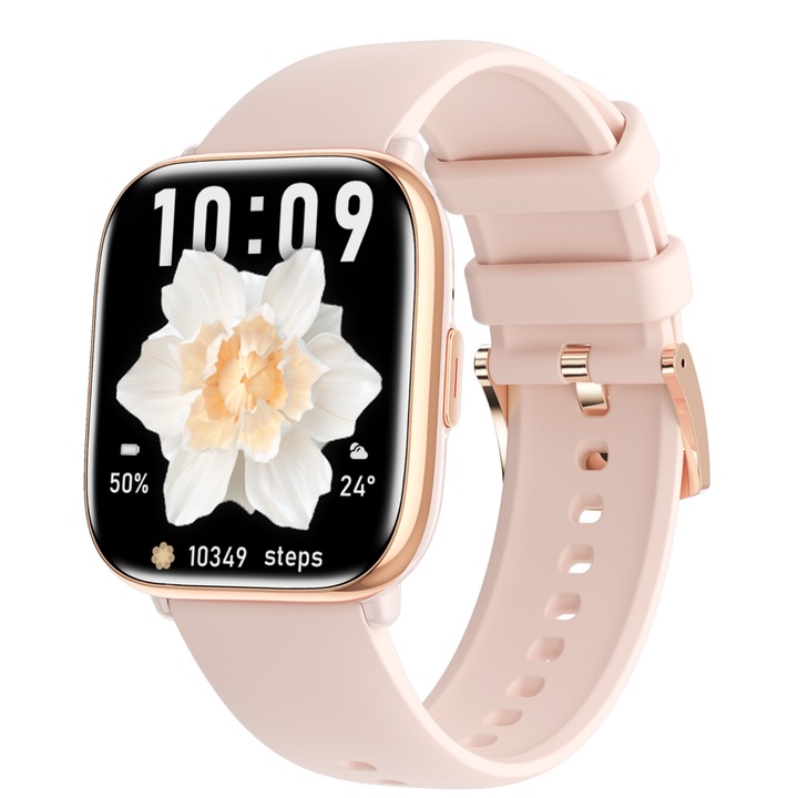 SmartWatch Daily™​​​​​​​​ idealStore, 1,75 инча AMOLED дисплей, Bluetooth повикване, NFC, Гласов асистент, Сензор за гравитация, Функции за наблюдение на здравето, Фитнес тракер, Управление на камерата, Известия, Водоустойчивост, Съвместим с iOS/Android