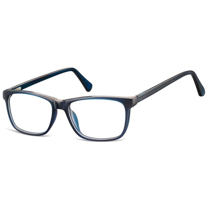 Rame ochelari Sunoptic AC399D unisex, acetat, granat, 13.4x4.3cm, set cu etui hard și servetel
