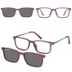 Ochelari de soare cu dioptrii, Sunoptic, bordo, cu etui si servetel de curatare, 49-16-142mm