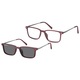Ochelari de soare cu dioptrii, Sunoptic, bordo, cu etui si servetel de curatare, 49-16-142mm