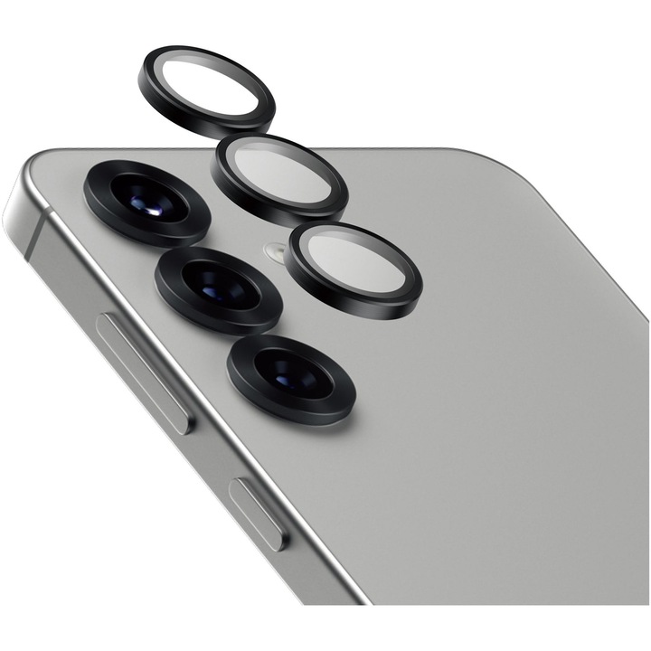 Защитно стъклено фолио за камера PanzerGlass Hoops Ceramic за Samsung Galaxy S25, Черен