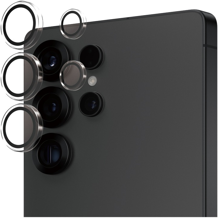 Защитно стъклено фолио за камера PanzerGlass Hoops за Samsung Galaxy S25 Ultra, Прозрачен