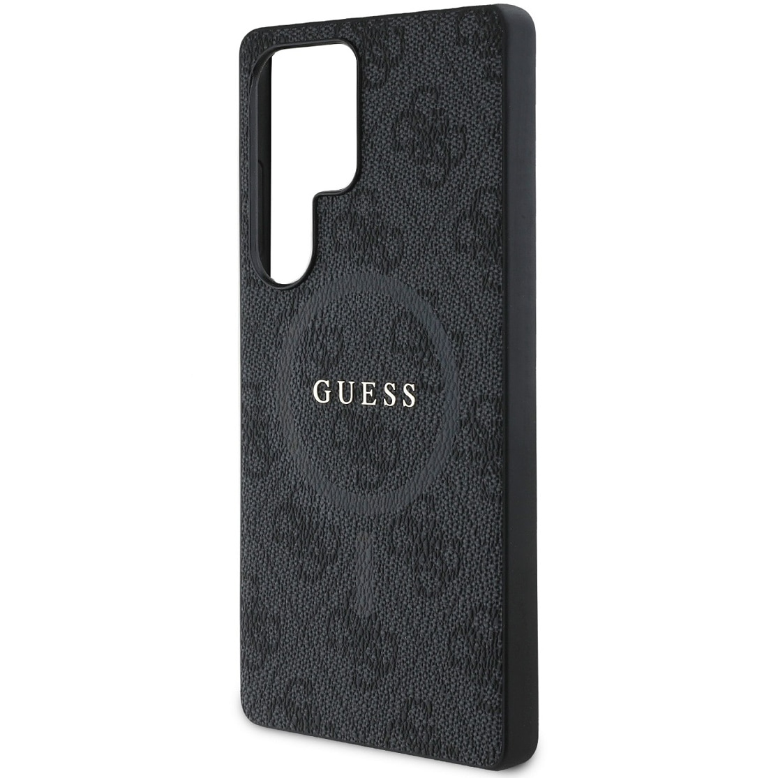 Husa de protectie Guess 4G PU MagSafe Ring Classic Logo pentru Samsung Galaxy S25 Ultra, Negru