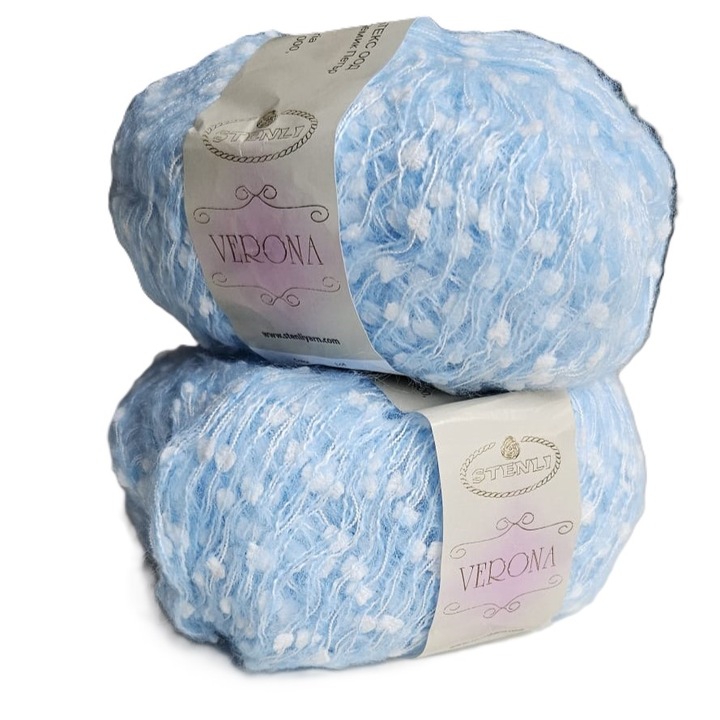 Set 2 buc fir textil Stenli Verona, 100g/200m, bleu - cod 9