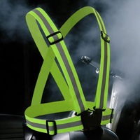 Bretele Reflectorizante Ajustabile, Tip Ham – Siguranta si Vizibilitate Maxima pentru Ciclism, Moto, Trotinete, Alergare, Constructii – marime universala, unisex, banda de 4cm, Genius-VisionXXI