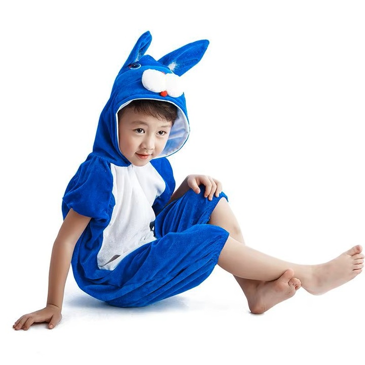 Costum serbare copii Iepure albastru, 7-8 ani, Funny Party Shop®