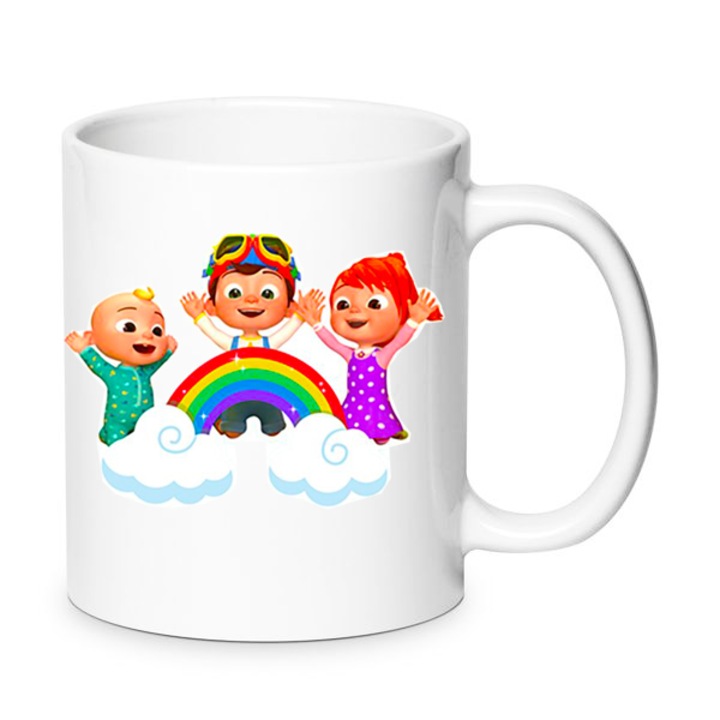 Cana ceramica Cocomelon 330ml, design colorat, pentru copii