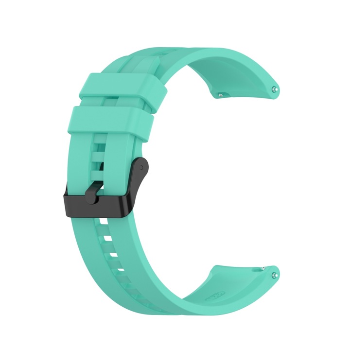 Univerzális szilikon óraszíj, szélesség 22mm, gyorskioldás, Aurora Blue, eR DL