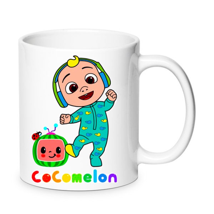 Керамична чаша Cocomelon 330ml, цветен дизайн, за деца