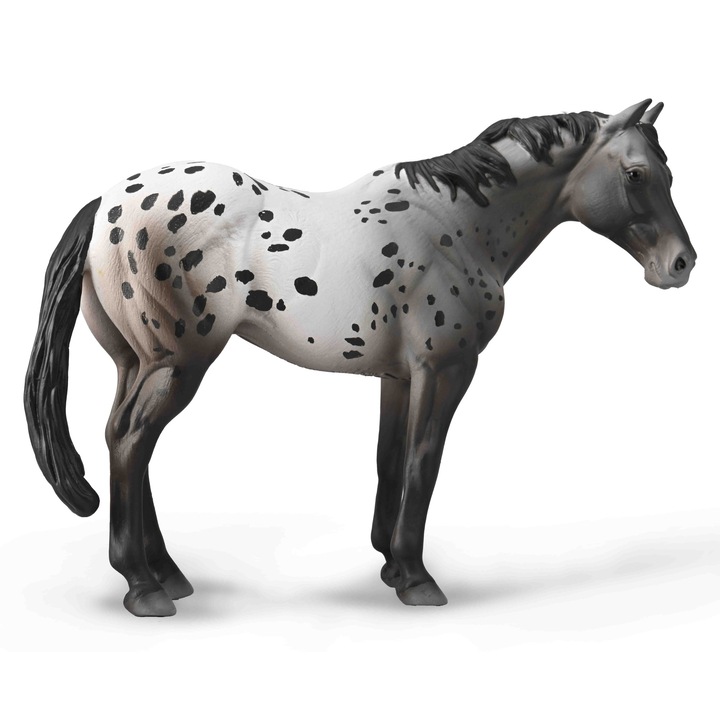 Figurina pictata manual cal appaloosa blue roan
