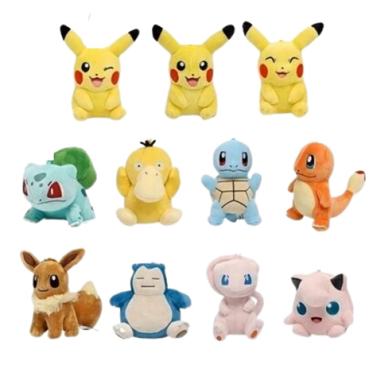 10db-os plüssjáték készlet, pokemon kulcstartó VICTINY többszínű / 10-12 cm
