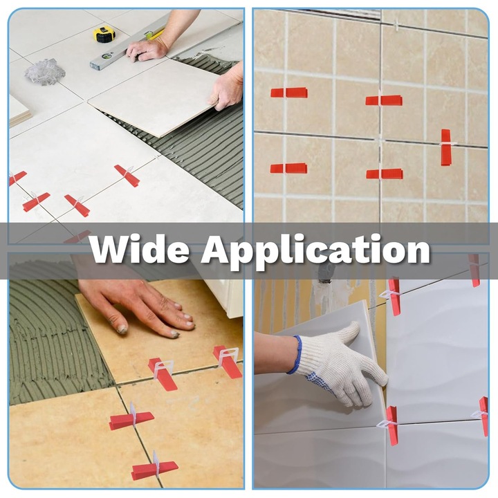 Set 500 clipsuri rost 2.0 mm, pentru pene cu o latime de 22-23 mm si placi ceramice cu grosime intre 3 si 12 mm