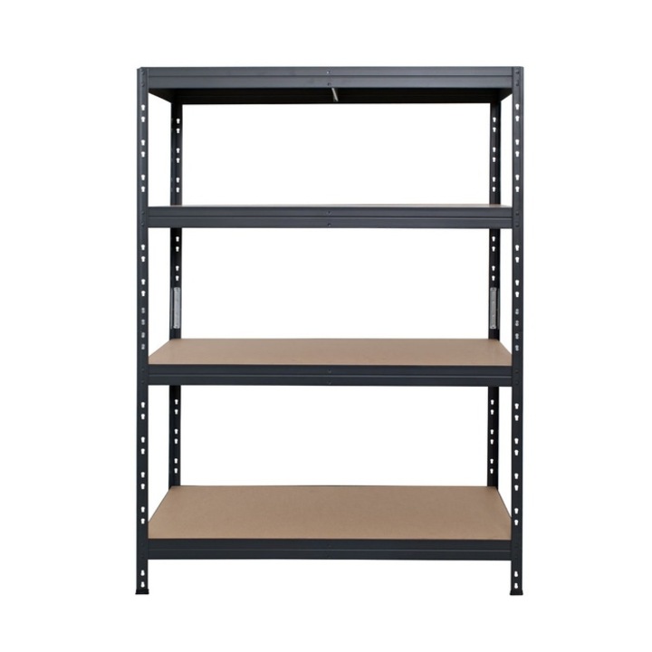 Raft metalic depozitare, Rivet Garage, 180 x 120 x 45 cm, gri, 4 polite, 250 kg/polita