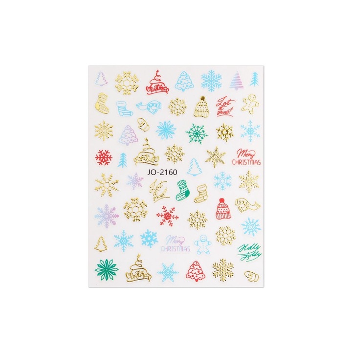 Sticker Unghii motive iarna, Craciun Sela, JO-2160