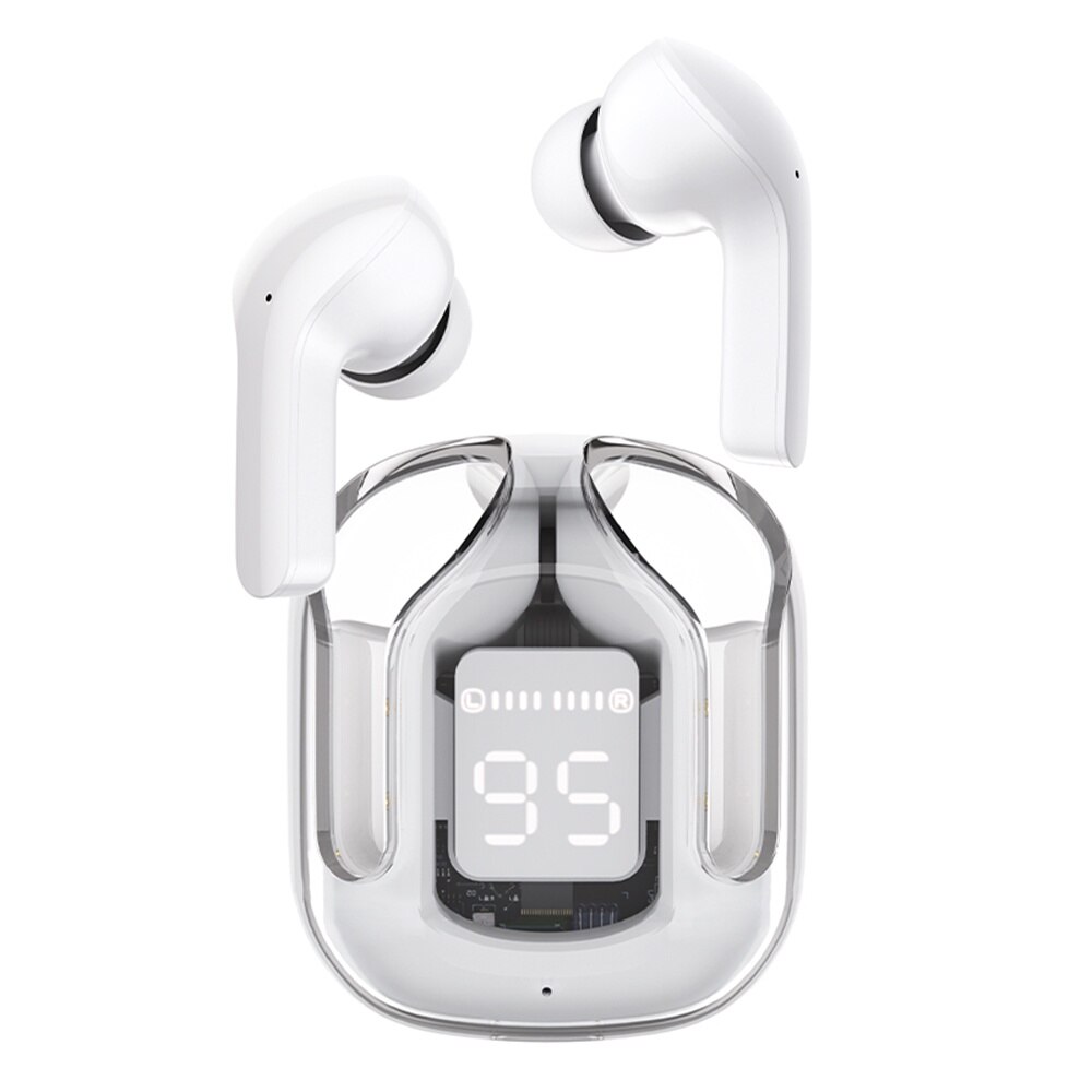 Casti type-c, bluetooth 5.3, ipx4, enc, led display digital - acefast - modern grey