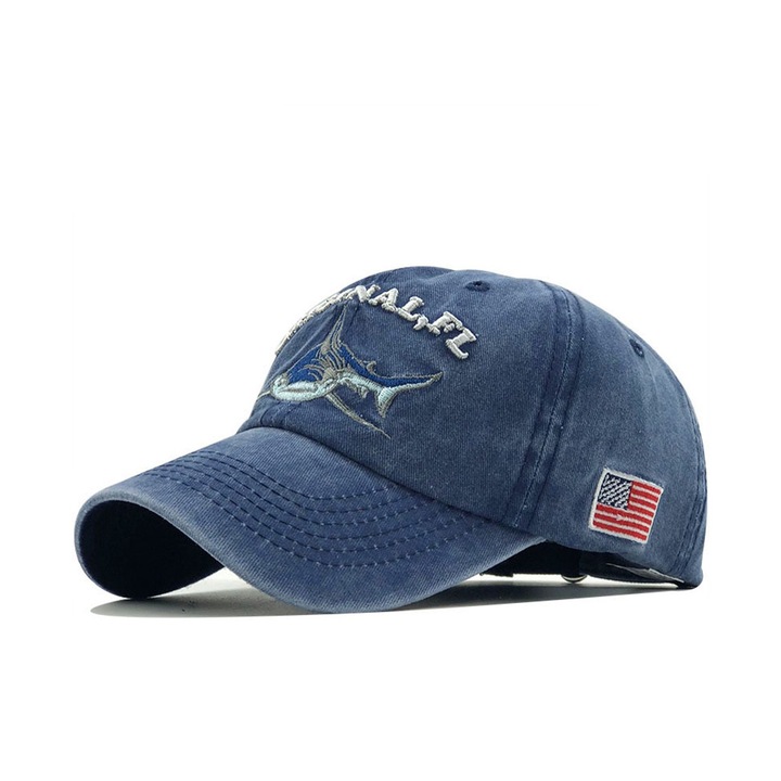 Sapca barbati, bumbac, albastru