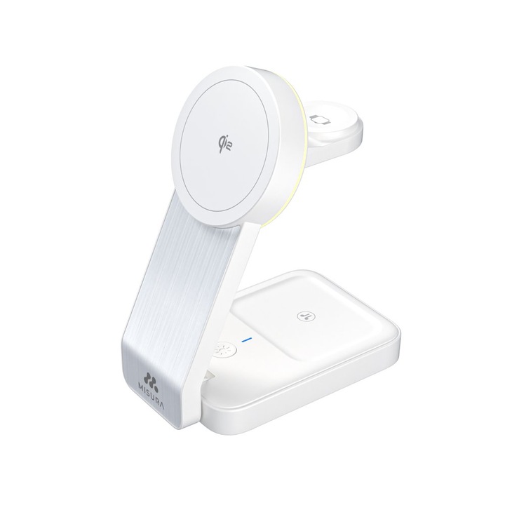 MISURA Incarcator Wireless Pliabil 3-in-1 MH10 - WHITE