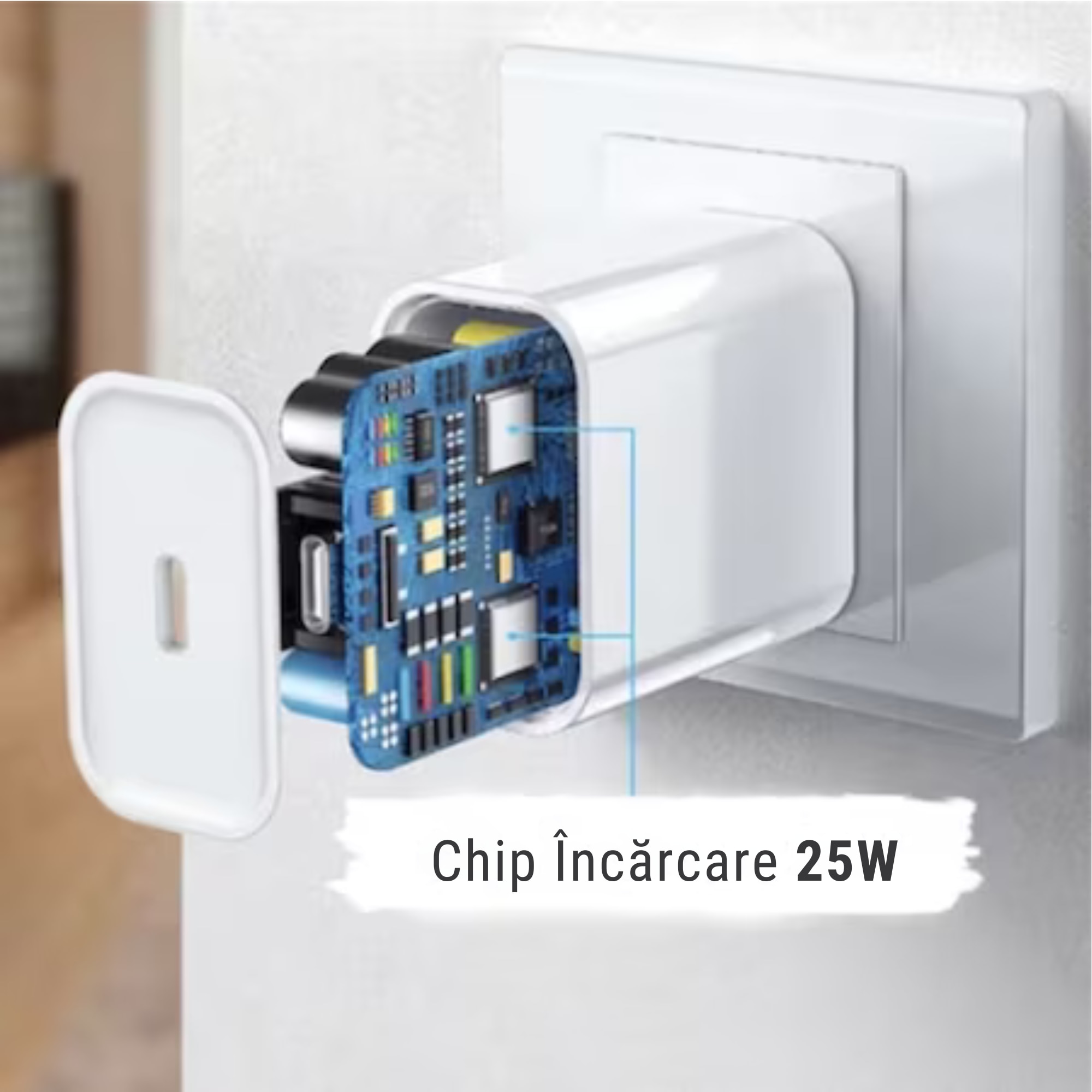 Incarcator Super Fast Charge 25W pentru iPhone 14/13/12/11