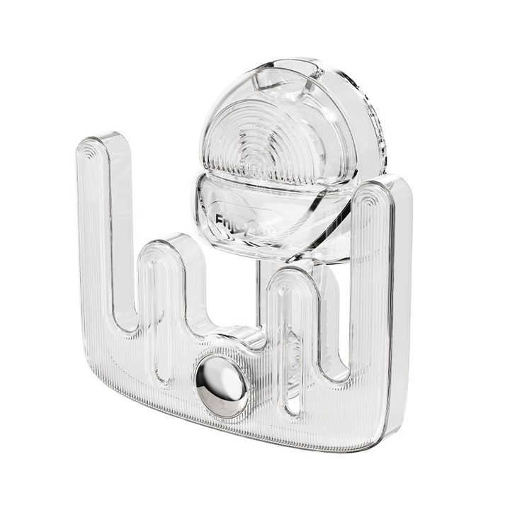 Suport pentru Incaltamintea de Casa, Cyrax, fara Perforare, Montare pe Perete, Prindere Adeziva, 11.6x11x4.8cm, Transparent