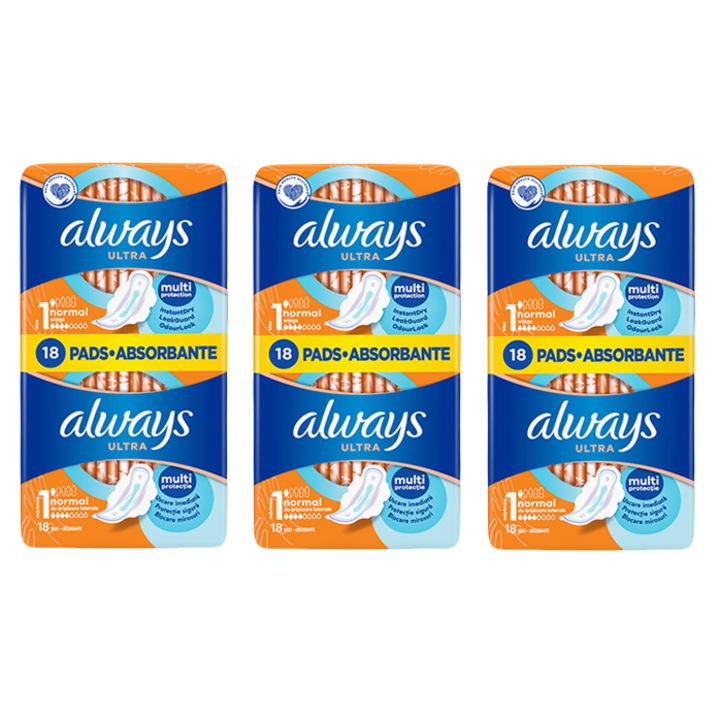 Absorbante Always Ultra Multi Protectie, 54 bucati