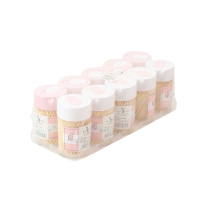 Set 10 dozatoare scobitori, 200 pcs