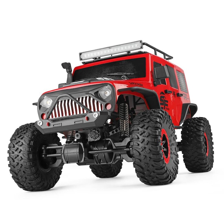 Masinuta RC WI Toys Jeep Wrangler Rubicon 4WD, 1:10, LED, 472x268x227mm