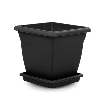 Ghiveci patrat SERINOVA pentru flori 50x46,5x50cm 64L culoare neagra Ghiveci patrat SERINOVA pentru flori 50x46,5x50cm 64L culoare neagra