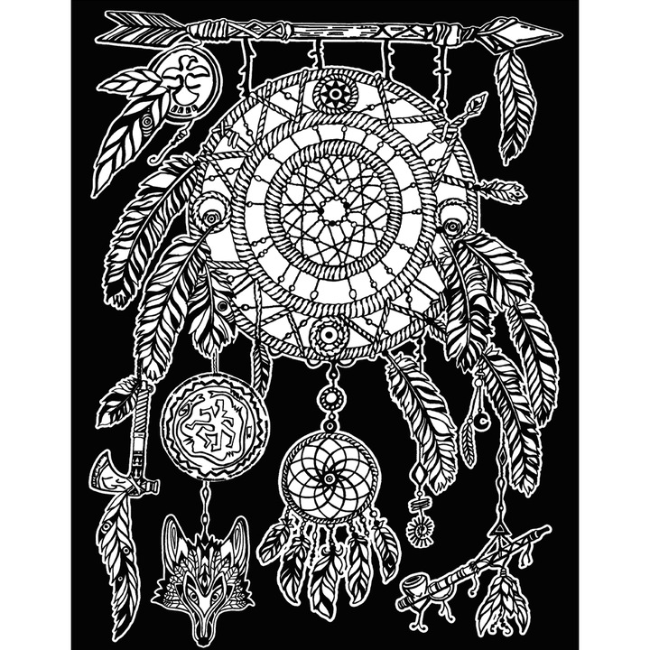 Plansa de catifea pentru desenat/pictat, Colorvelvet, Dreamcatcher, 47x35 cm
