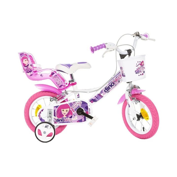 Dino Bikes 12" Детски велосипед Fairy бял