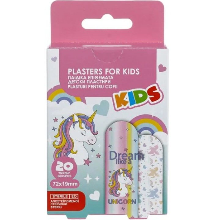Plasturi pentru Copii Unicorn - 20buc