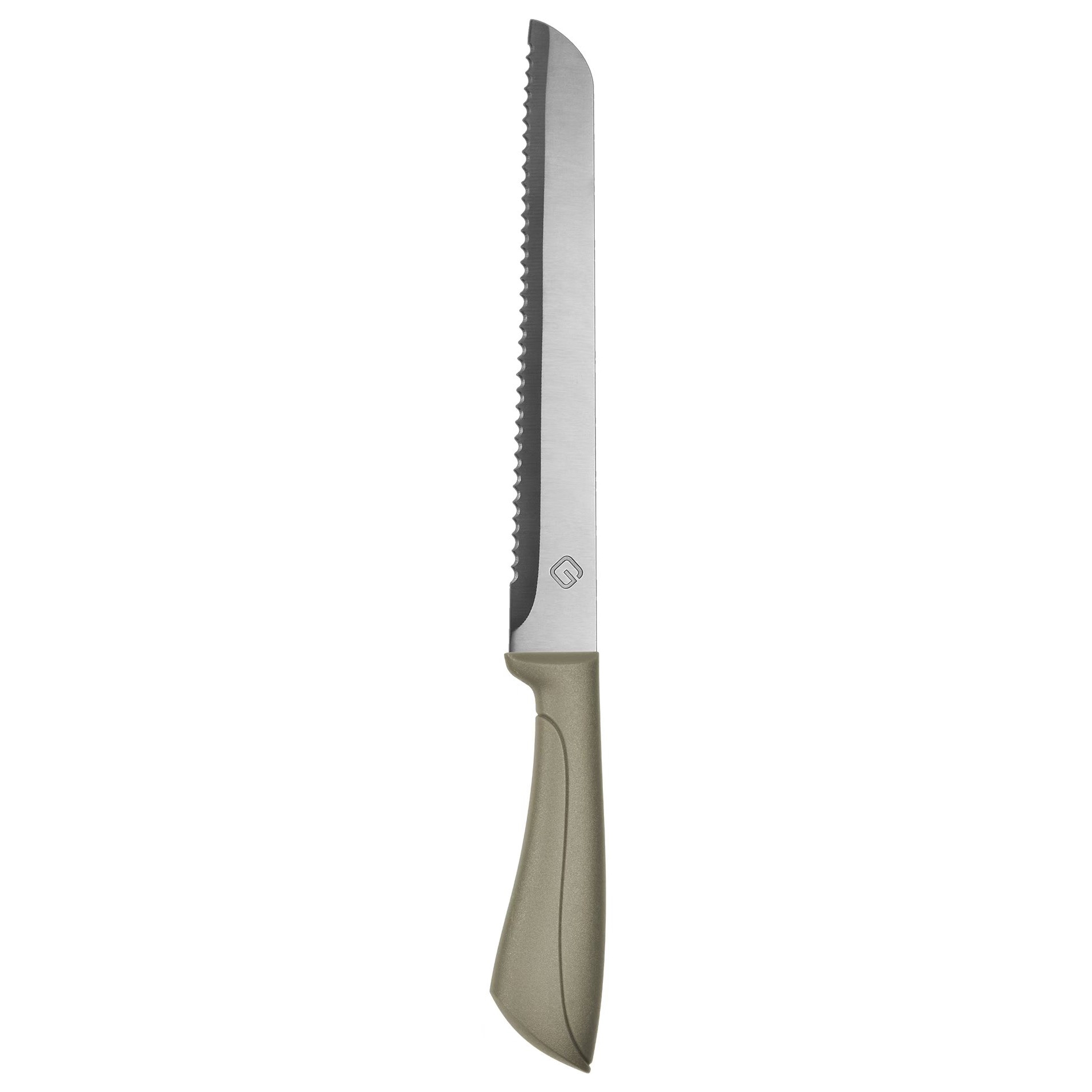 Cutit din inox pentru paine Grunberg, Lungimea totala 32.3 cm, Lama 19 ...