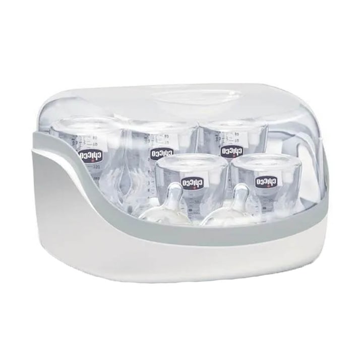 Парен стерилизатор за микровълнова печка Chicco 01-2108, бял