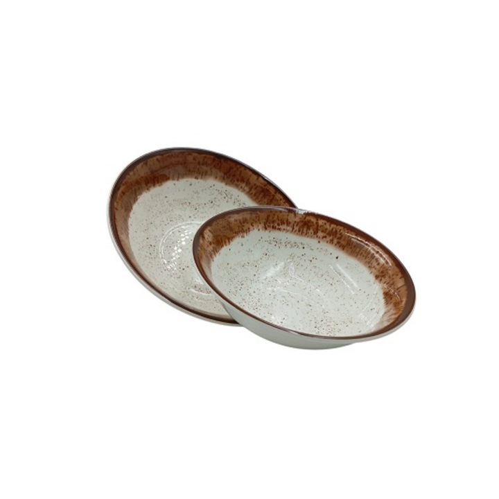 2 db 18 és 21 cm-es kerámia tál készlet, Clini Z2-1