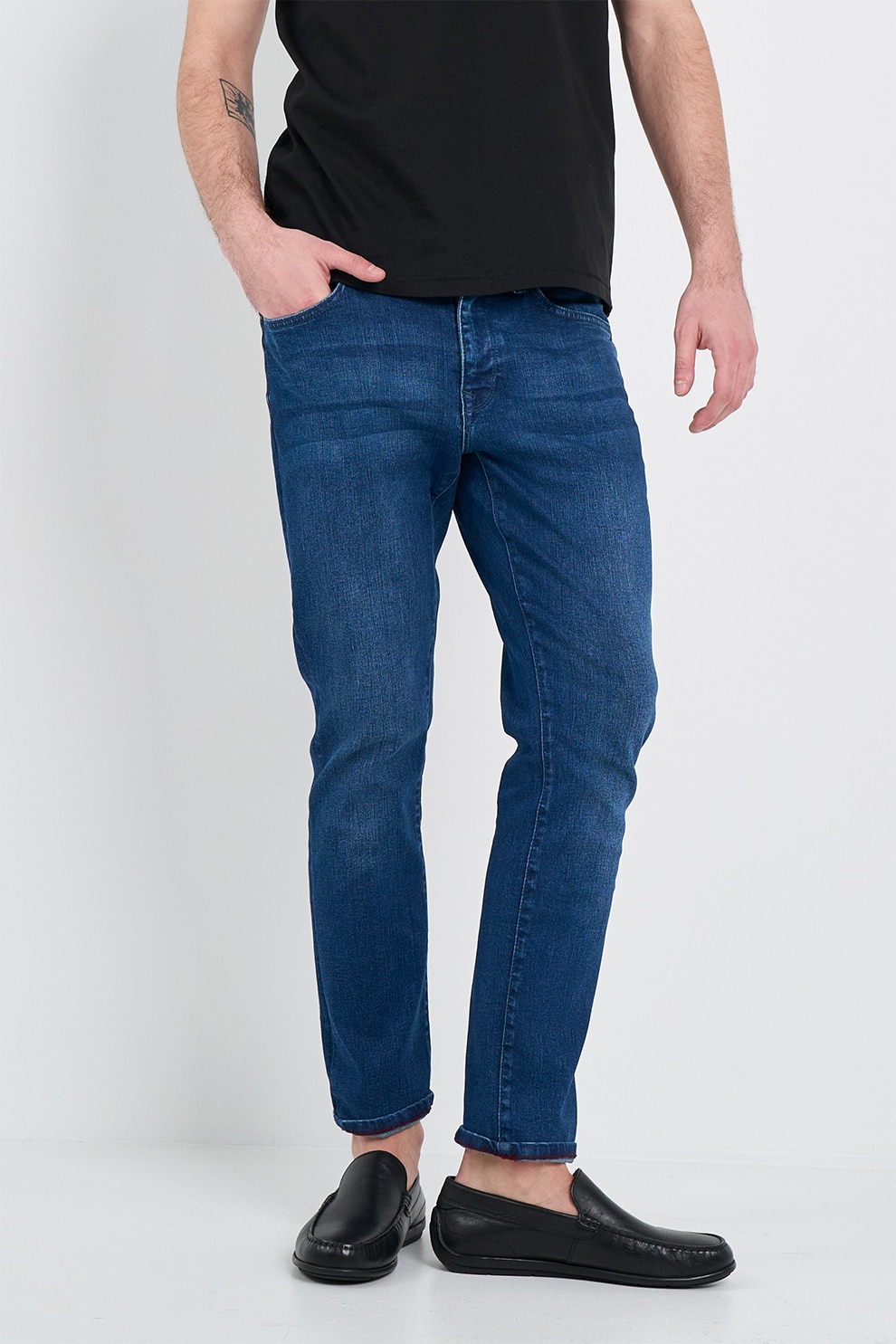 Lee Cooper, Blugi drepti cu 5 buzunare, Albastru inchis, W29-L32