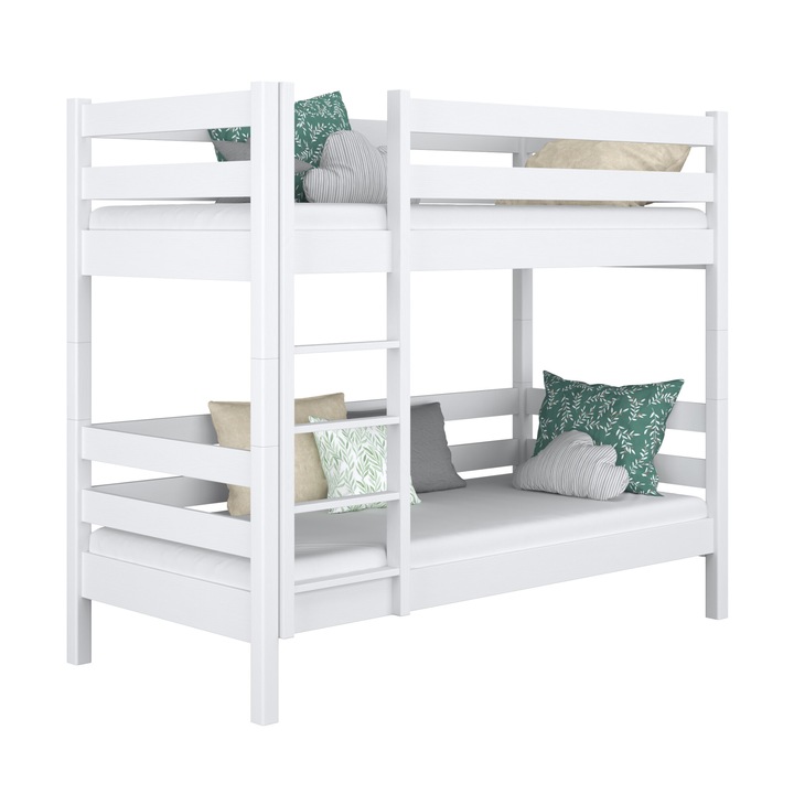 Легло N-Wood N01, двуетажно, борово дърво, 80x180 см, 200 кг, с подматрачна опора