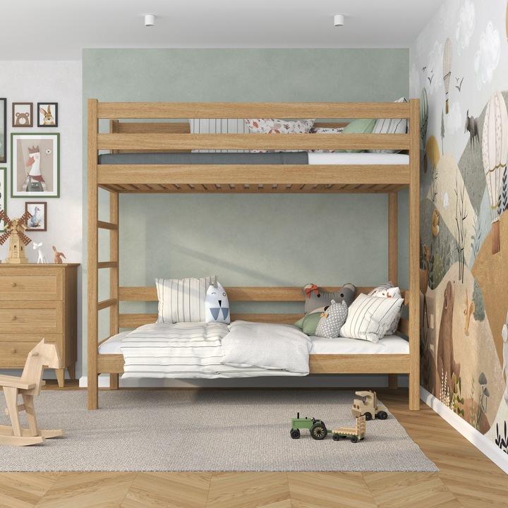 Легло N-Wood, N03, 120x200см, 200кг, без чекмедже, детско, дърво