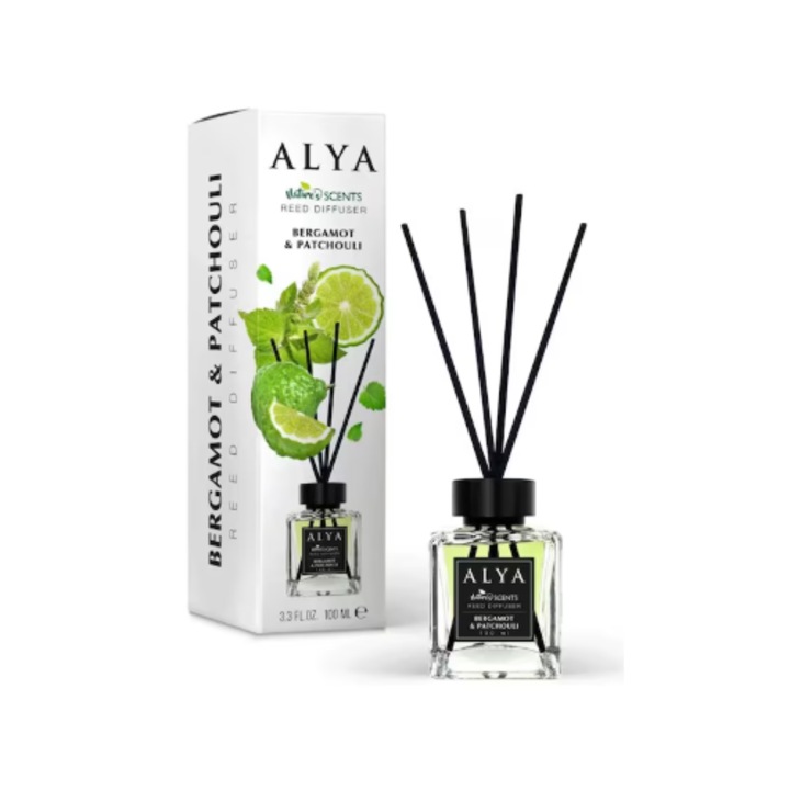 Odorizant camera sticla ALYA, BERGAMOT&PATCHOULI, 100ml