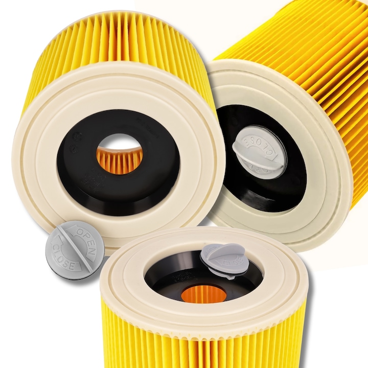 Set 3 cartuse filtru aer GALAXIA® compatibile aspiratoare Karcher WD1, WD2, WD3, SE4001, SE4002