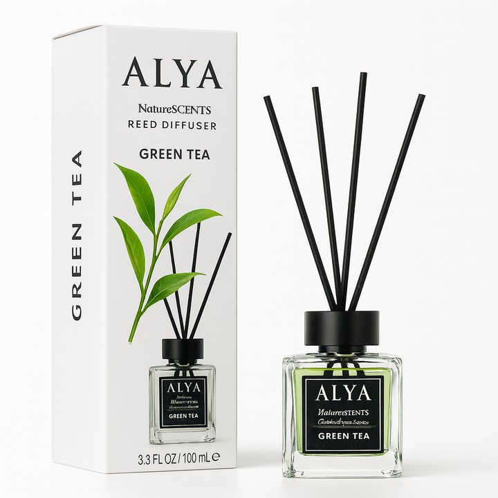 Odorizant camera sticla ALYA, GREEN TEA, 100ml