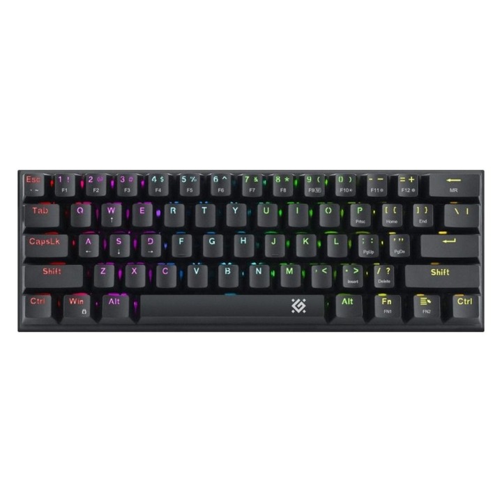 Tastatura mecanica gaming Defender CAIRON GK-081, iluminata, multicolor